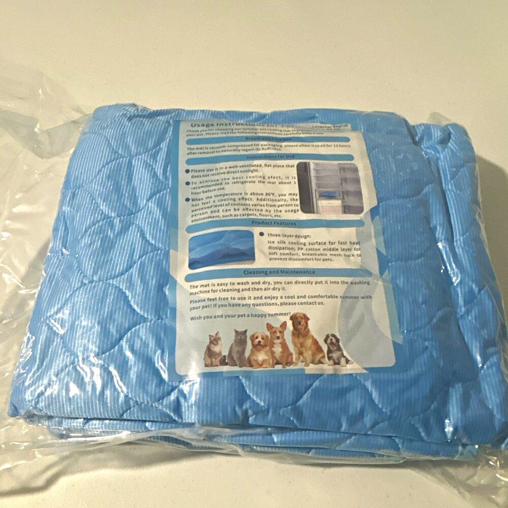 Pet Cooling Mat Pad Blue Large (L) Vacuum Compressed
